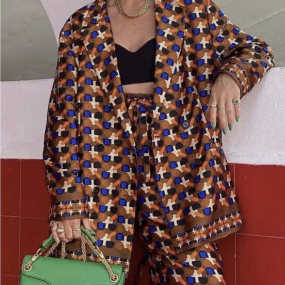 Zara Chic Patterned Blazer Only - image 1